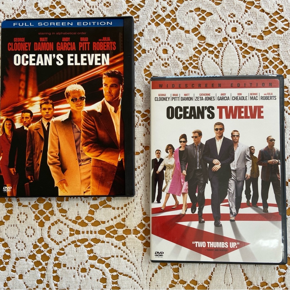Two Action Adventure Favorites on DVD:  Ocean's Eleven and Ocean's Twelve